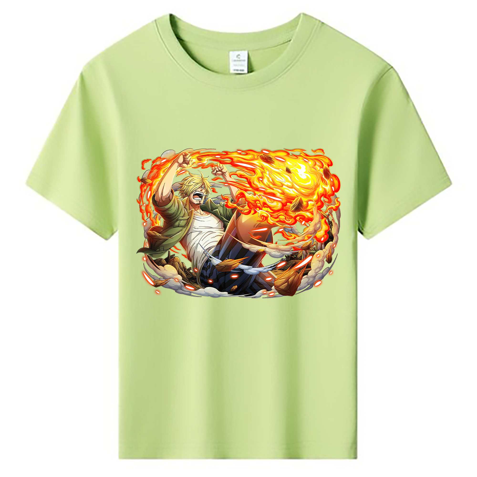 （画像用） ワンピース サンジ ONE PIECE Sanji 綿100％キッズTシャツ（フロントプリント）